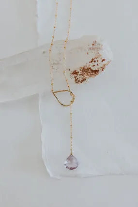 Lariat Necklace - Amethyst