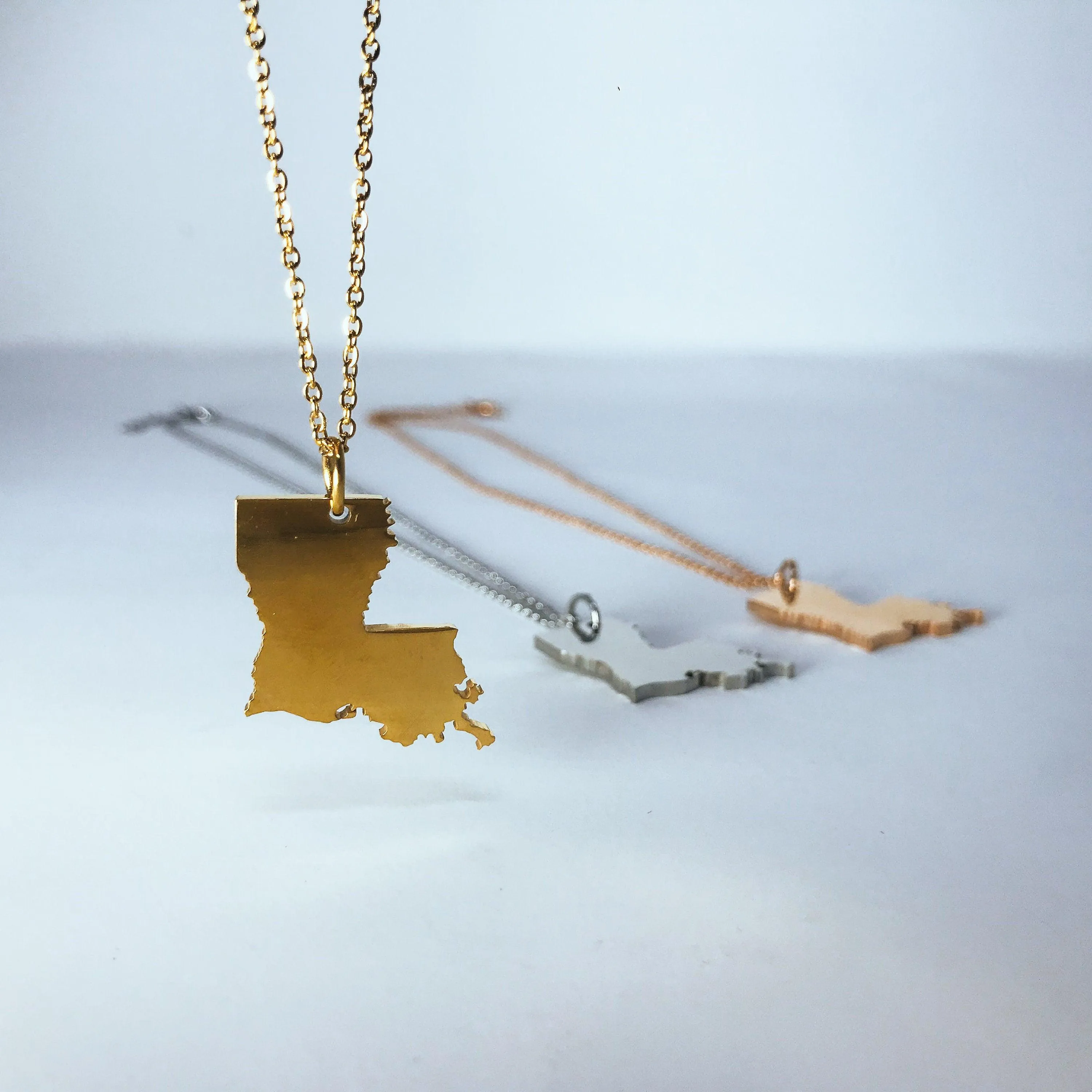 Louisiana State Silhouette Necklace