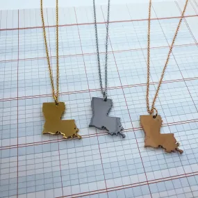 Louisiana State Silhouette Necklace