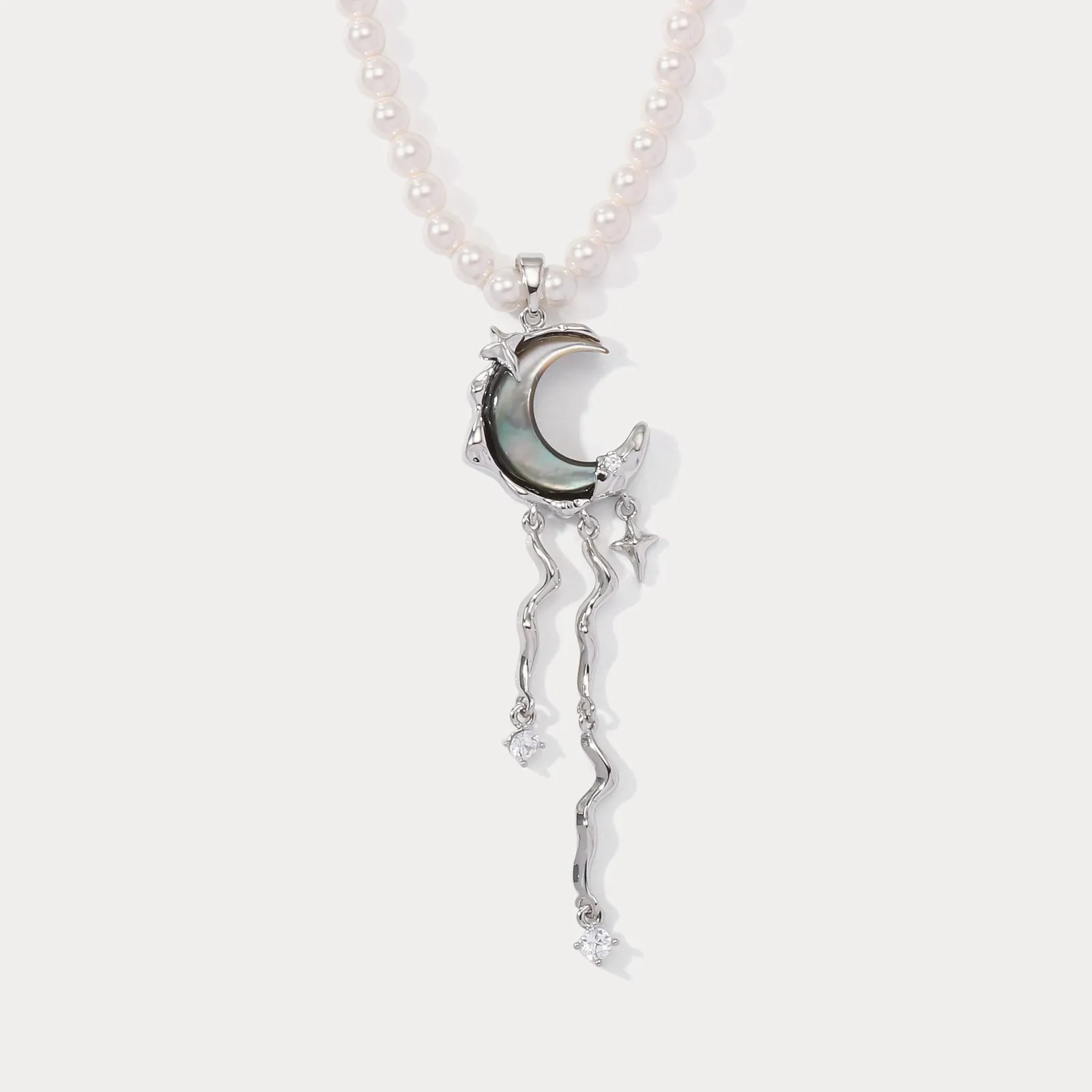 Lunar Tide Pearl Necklace