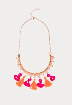 Multi Thread Tassel Necklace