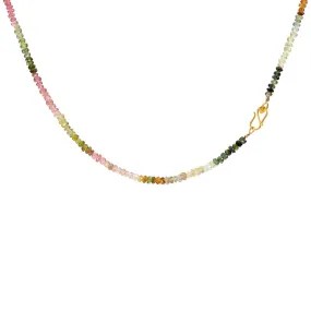 Multicolored Tourmaline Gemstone Necklace