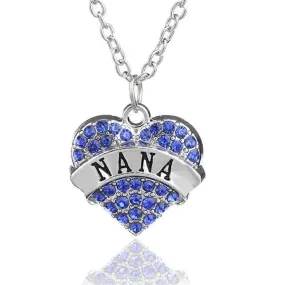 Nana Love Blue Rhinestone Necklace