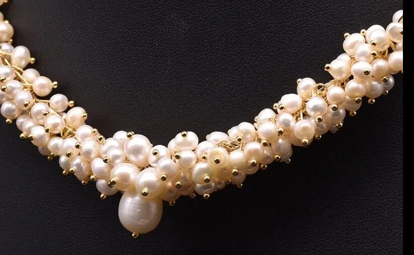 Natural Freshwater Pearl Multilayer Beaded Adjustable Necklace