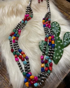 Navajo pearl Southwest Layered necklace set