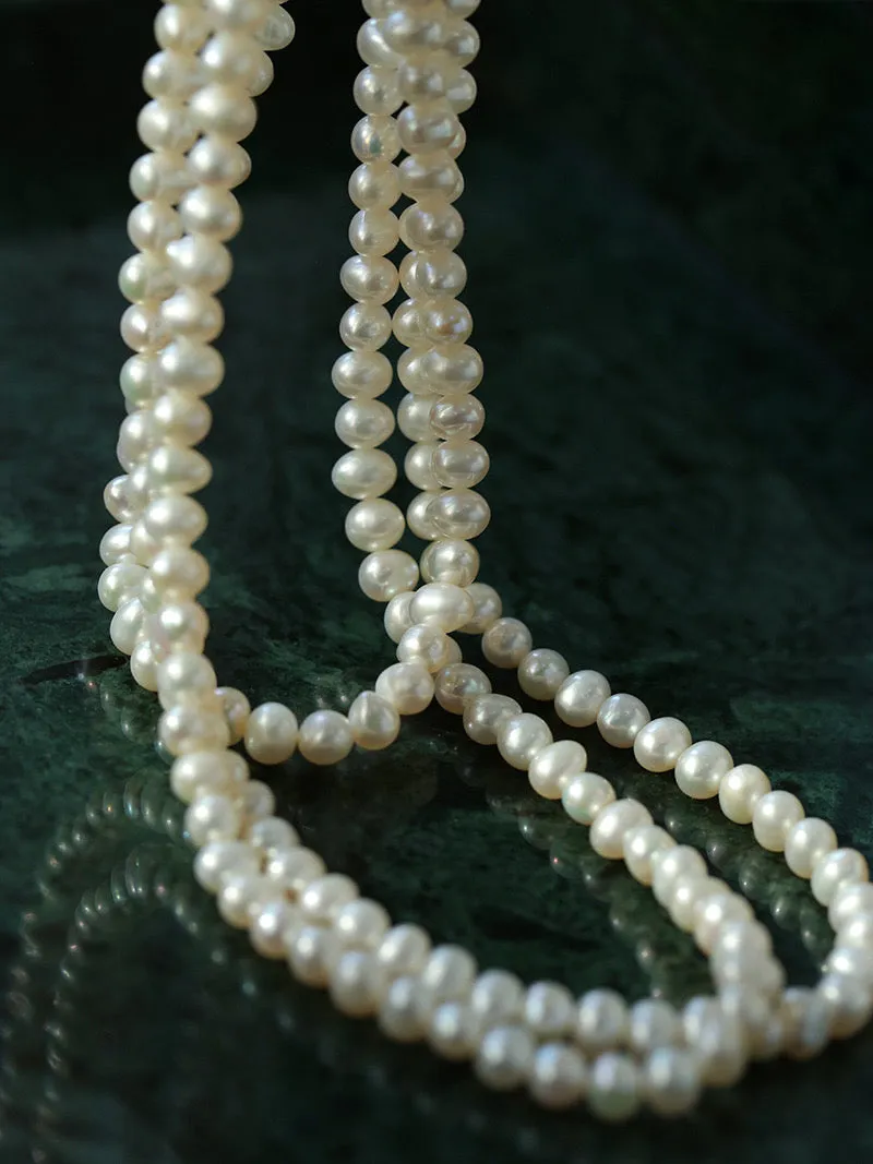 Opera Strand Barqoue Pearl Necklace