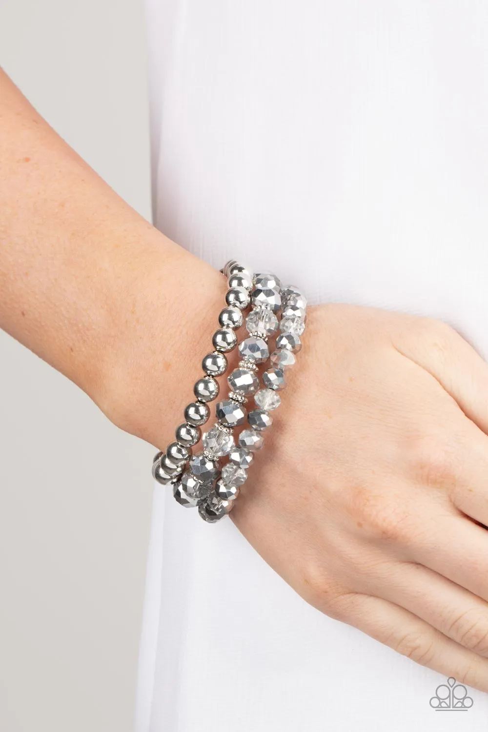 Paparazzi Gimme Gimme - Silver Coil Bracelet