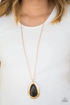 Paparazzi Necklace ~ BADLAND To The Bone - Gold and Black Necklace