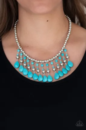 Paparazzi Rural Revival Blue Necklace Set