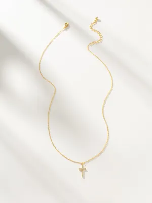 Pavé Cross Necklace