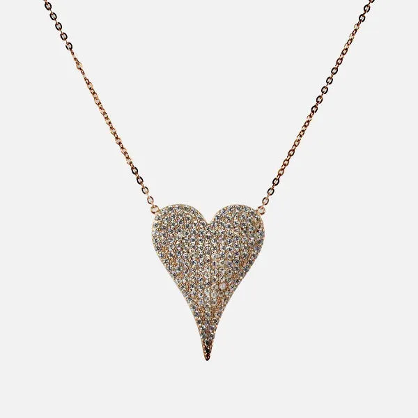 PAV HEART NECKLACE