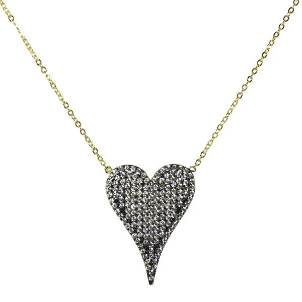 PAV HEART NECKLACE