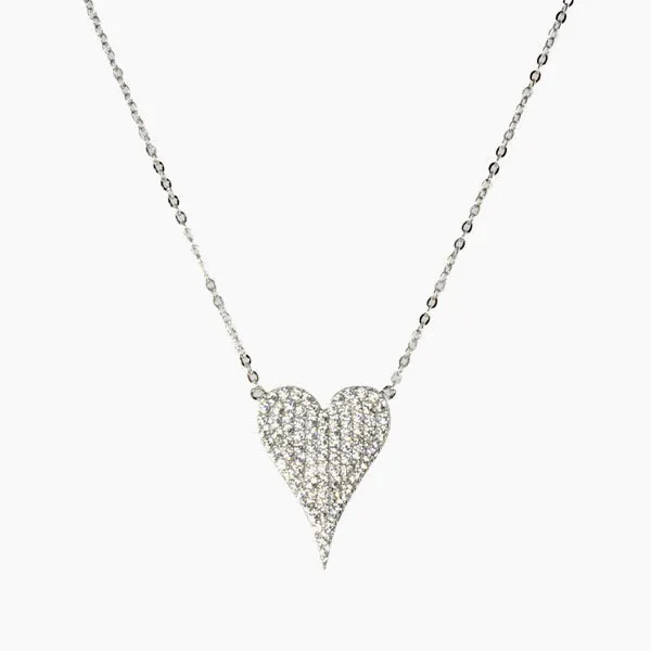 PAV HEART NECKLACE