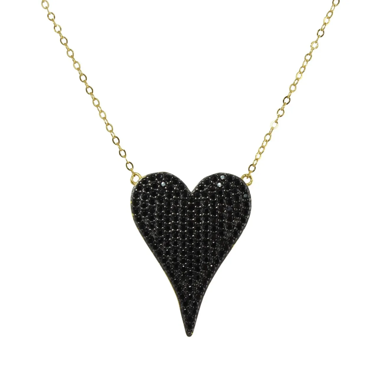 PAV HEART NECKLACE