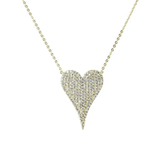 PAV HEART NECKLACE