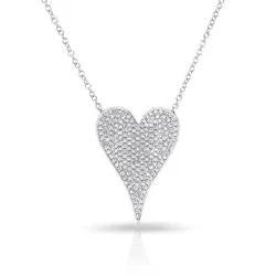 PAV HEART NECKLACE