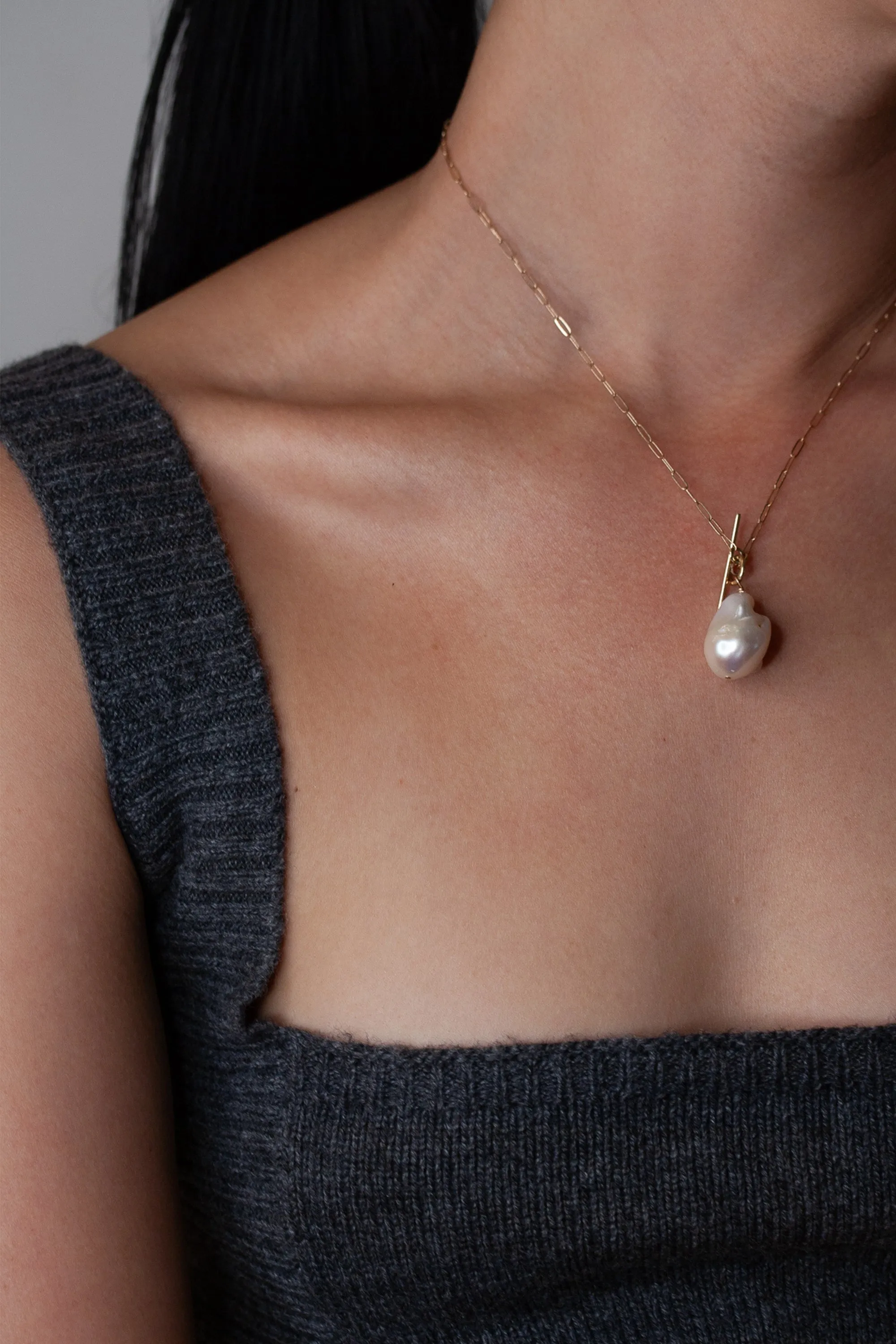 Pearl & Toggle Necklace