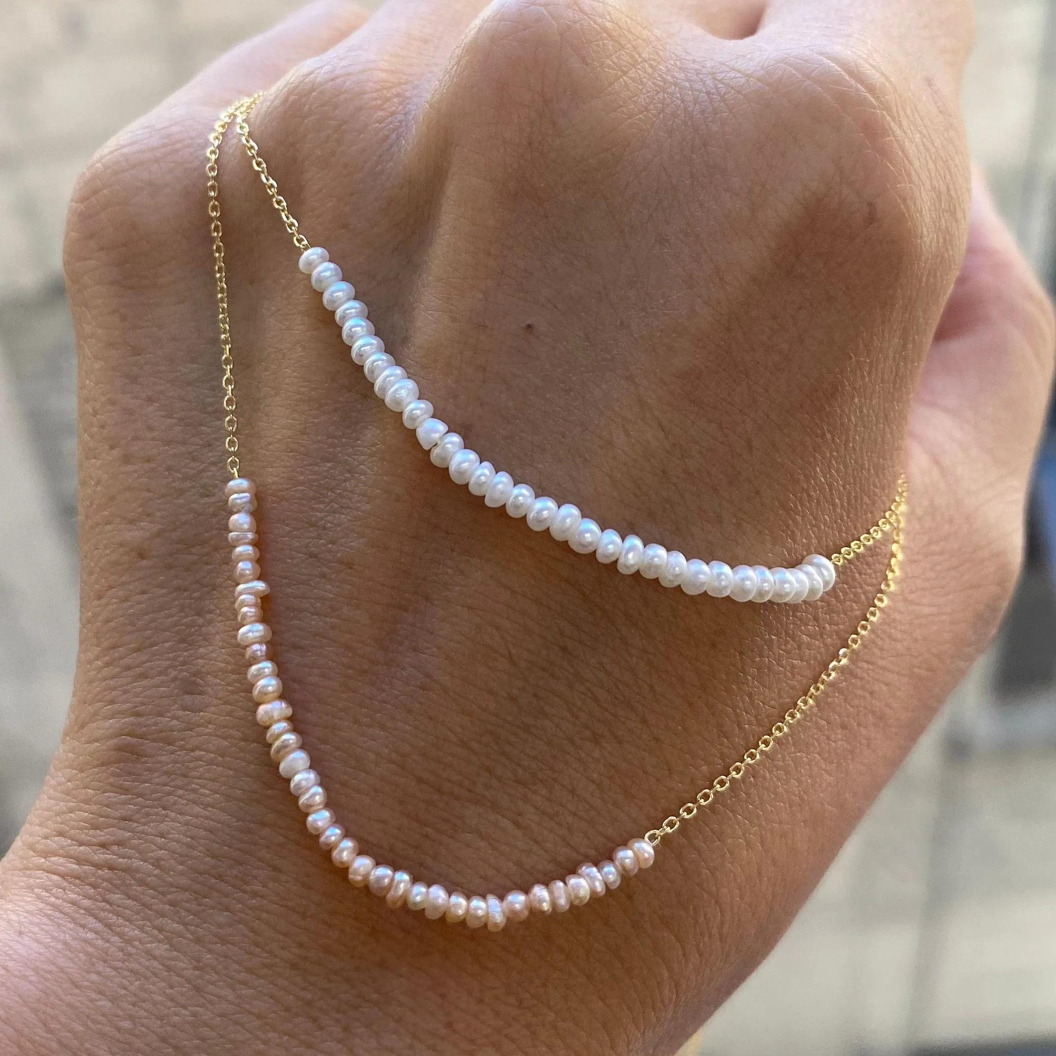 Pearl Arc Necklace