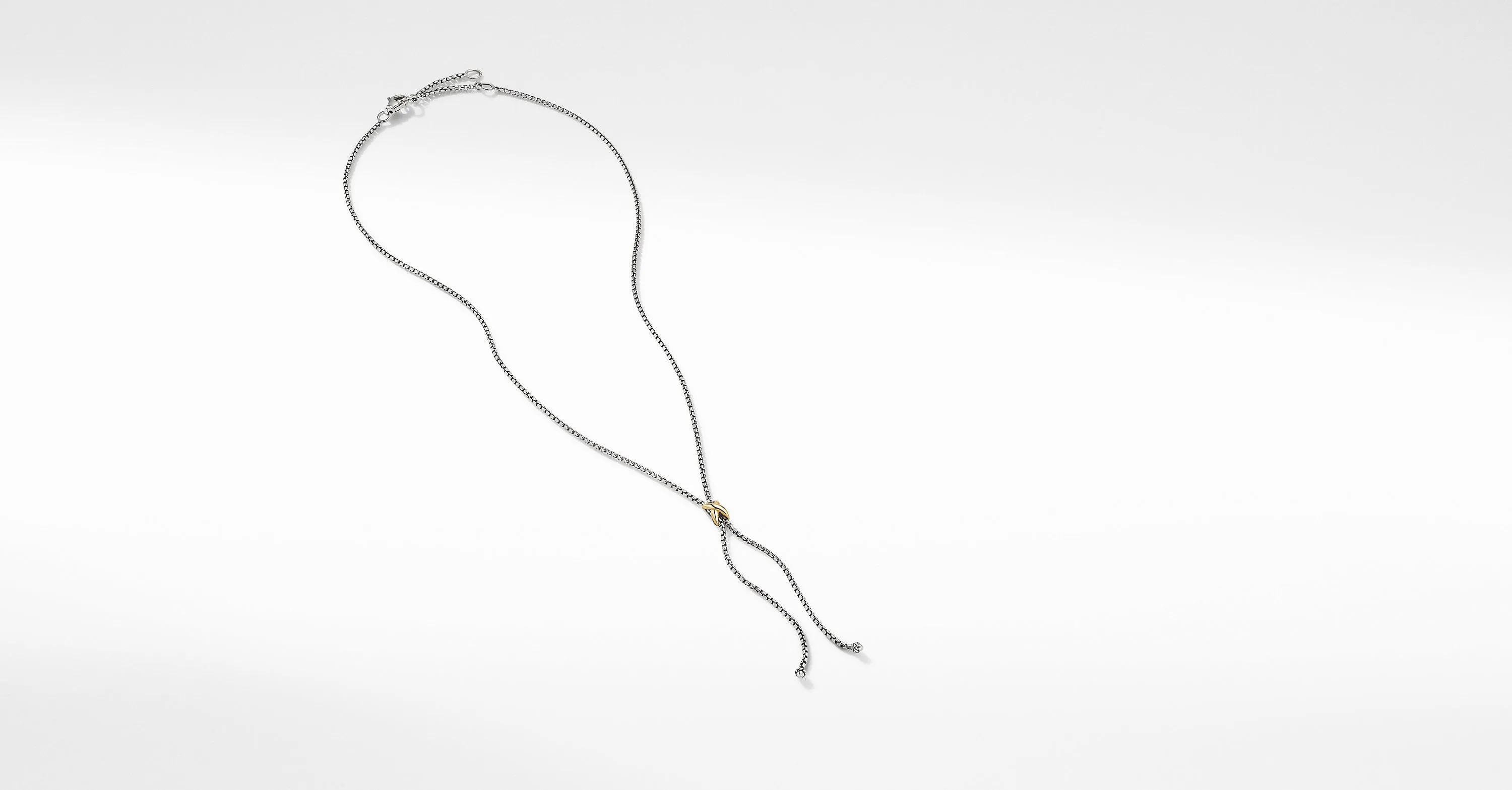 Petite X Lariat Y Necklace with 18K Yellow Gold