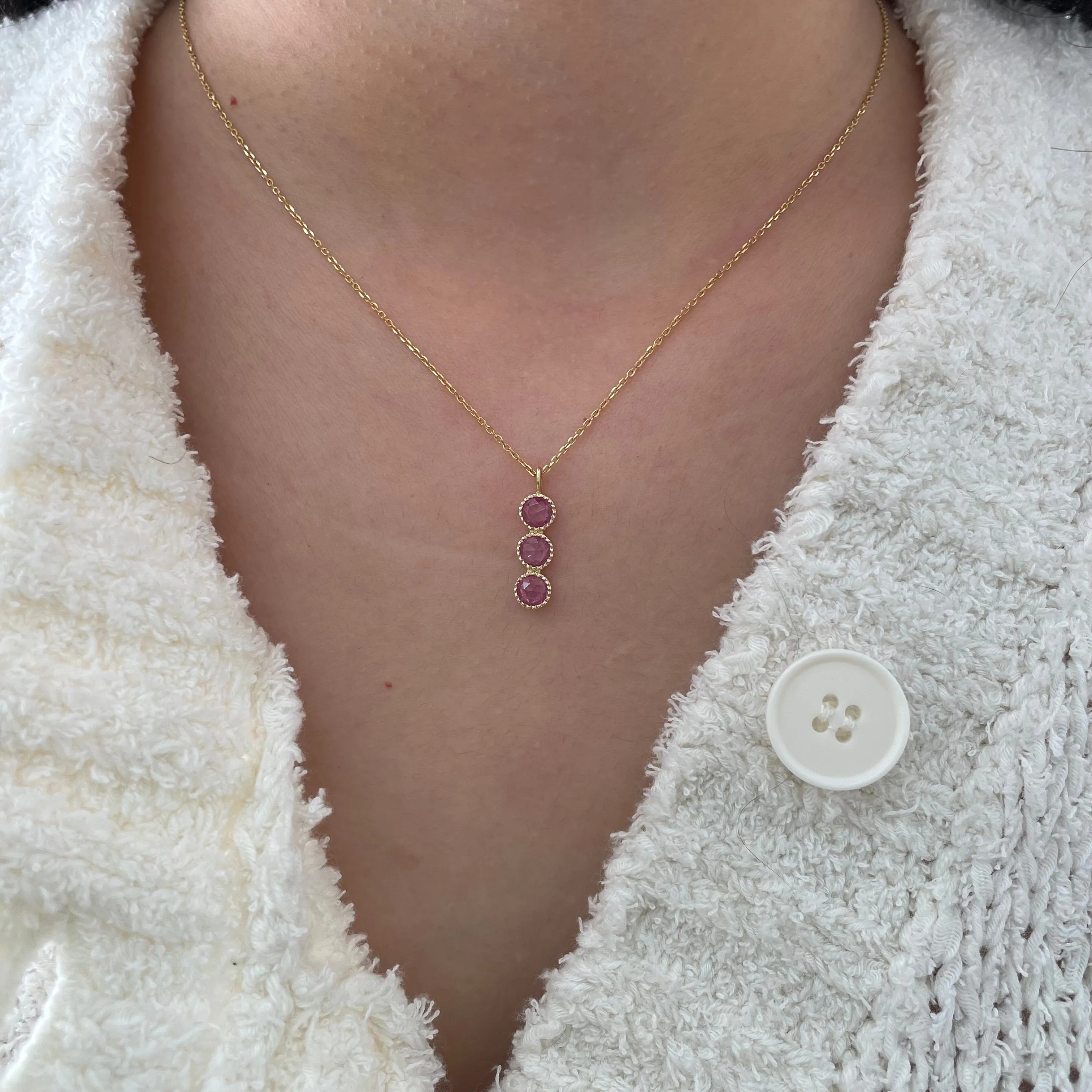 Pink Sapphire Mazurka Necklace