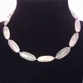 Rose Quartz and Amethyst Beaded Necklace