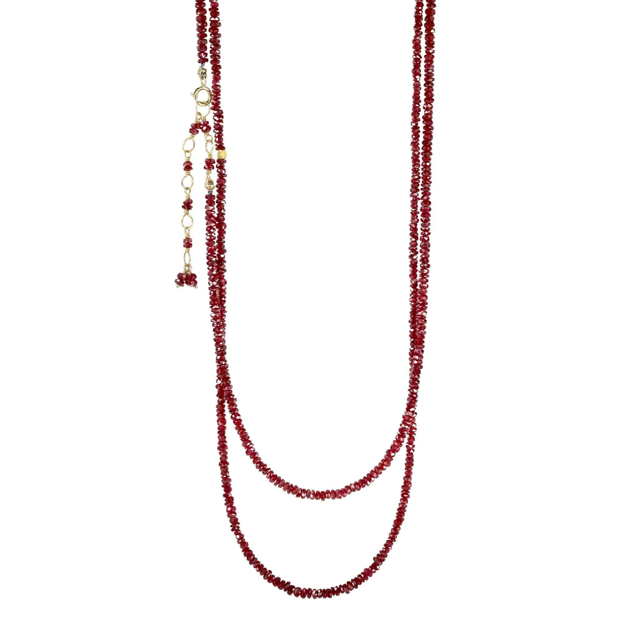 Ruby Rondelle Beaded Wrap Bracelet