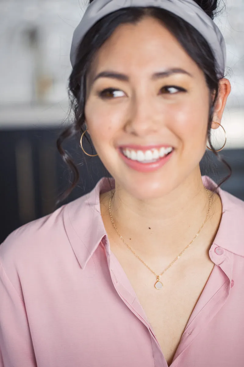 SALE Leandra Druzy Small or Medium Gold Necklace