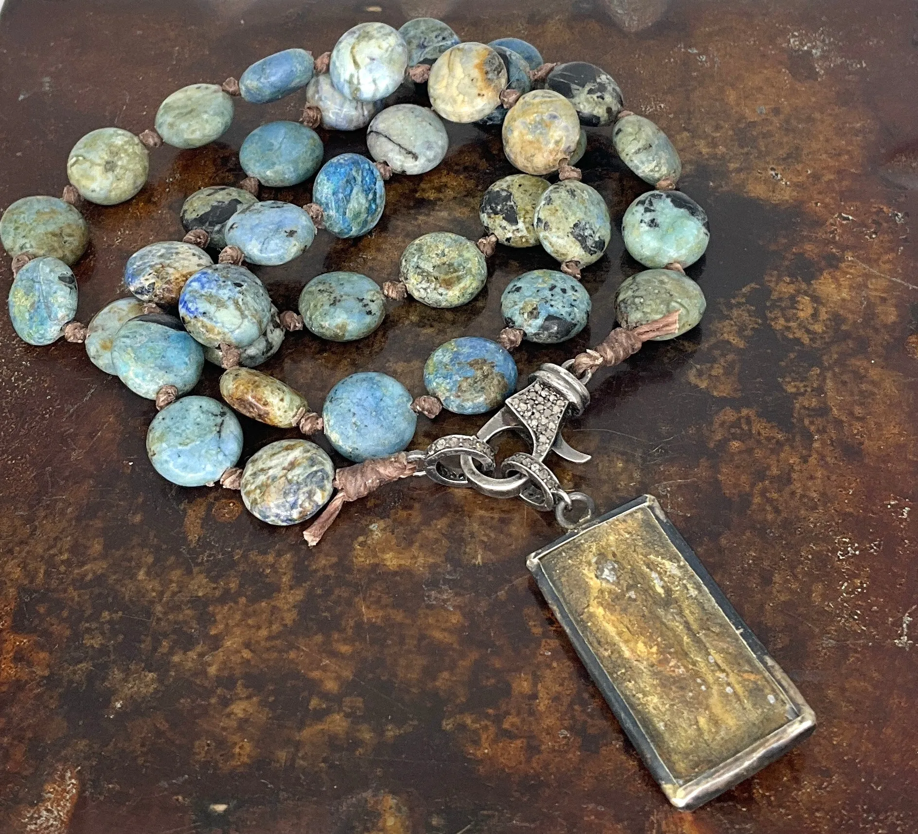 Self-Nurturing Larimar Buddha Necklace