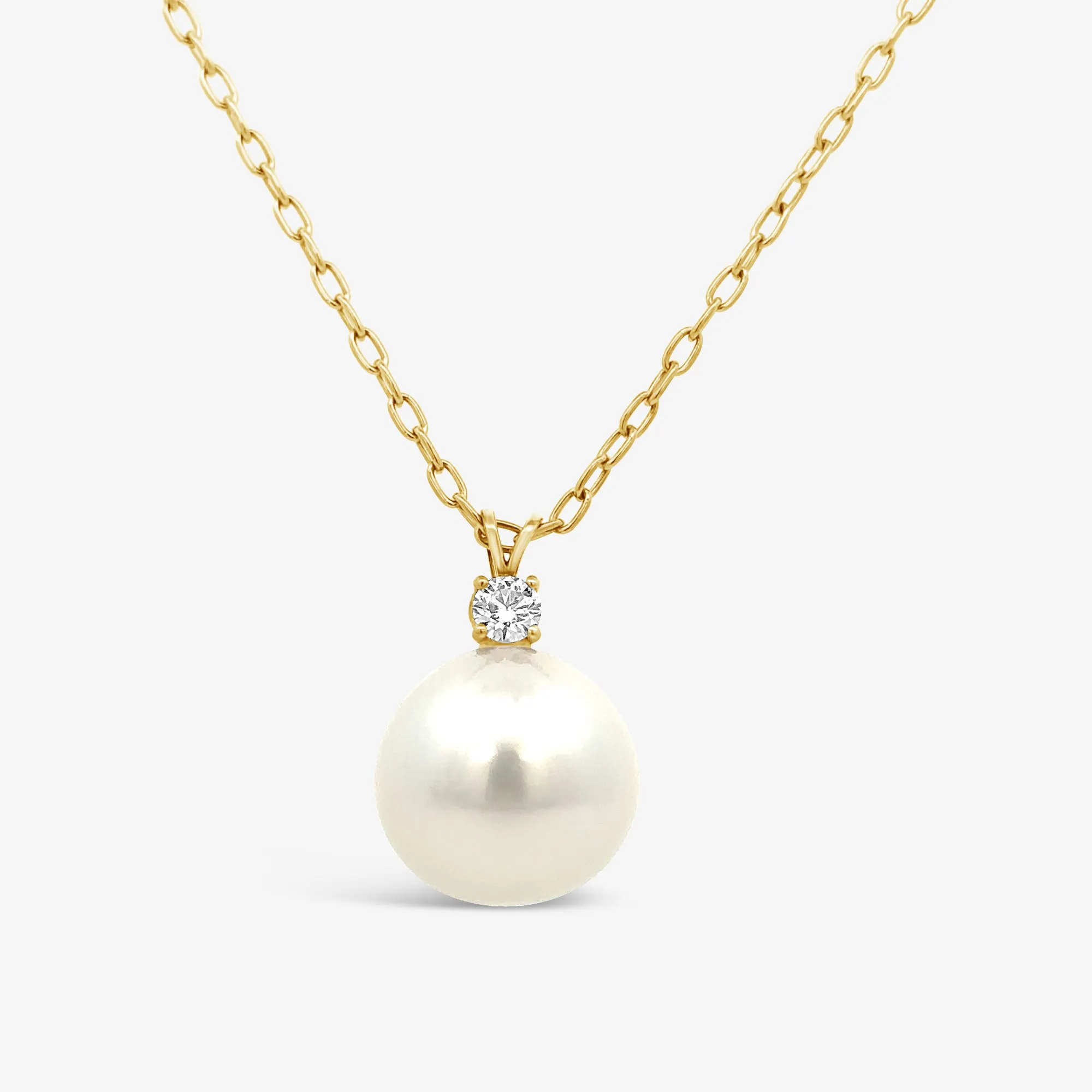 South Sea Pearl & Diamond Pendant Necklace