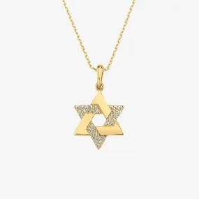 Star of David Necklace | 14K Solid Gold