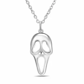 The Scream Skull Necklace Sterling Silver