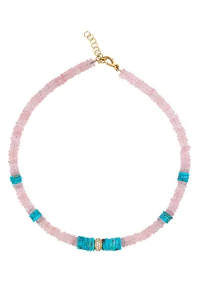 Turquoise Quartz Beaded Necklace