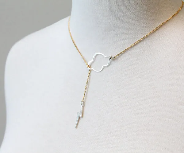 Weather the Storm Necklace - Silver Bolt