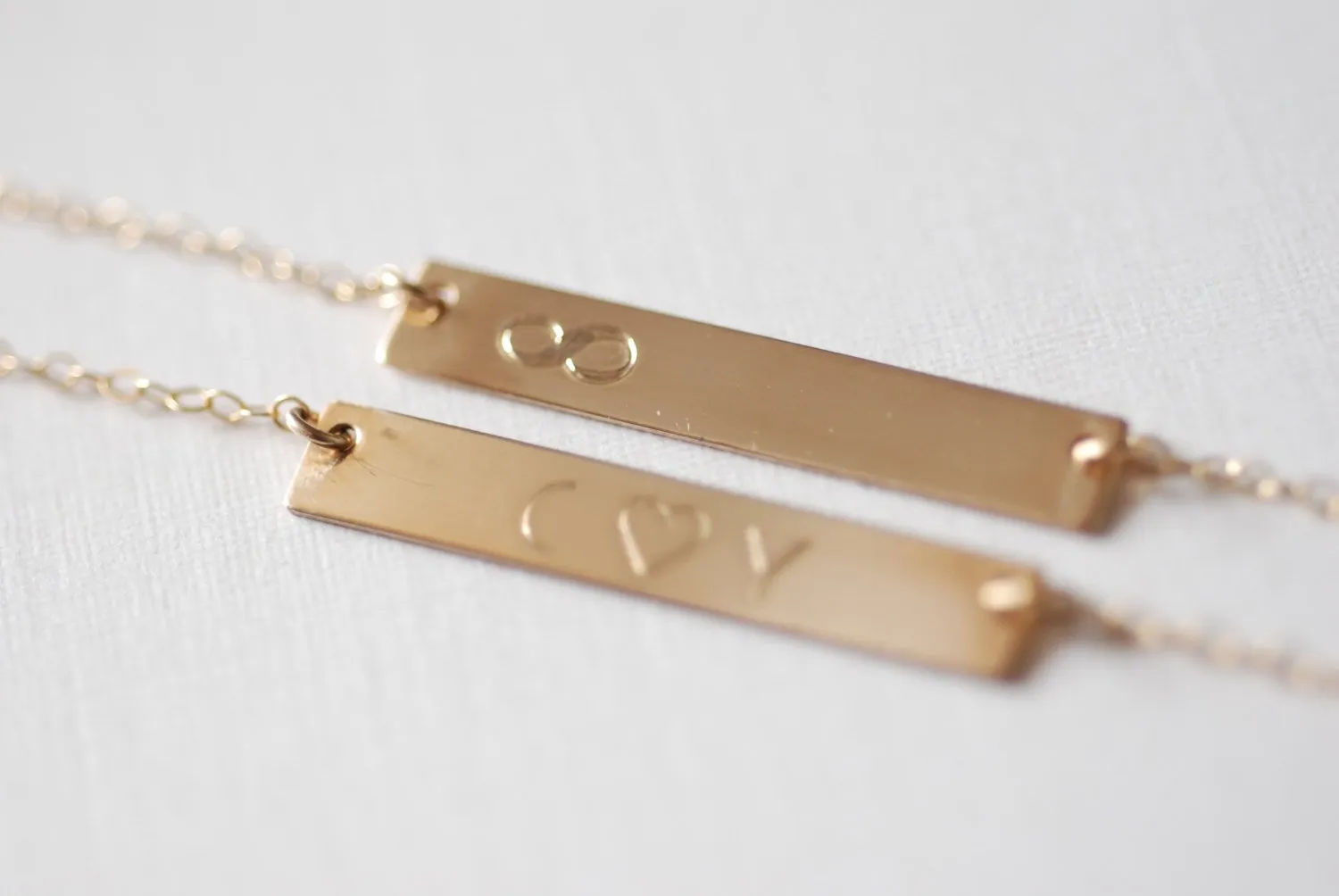 Wholesale Personalized Gold Bar Necklace / Gold Filled Name Plate Necklace / Delicate Layering Custom Gold Bar Necklace / Hand Stamped